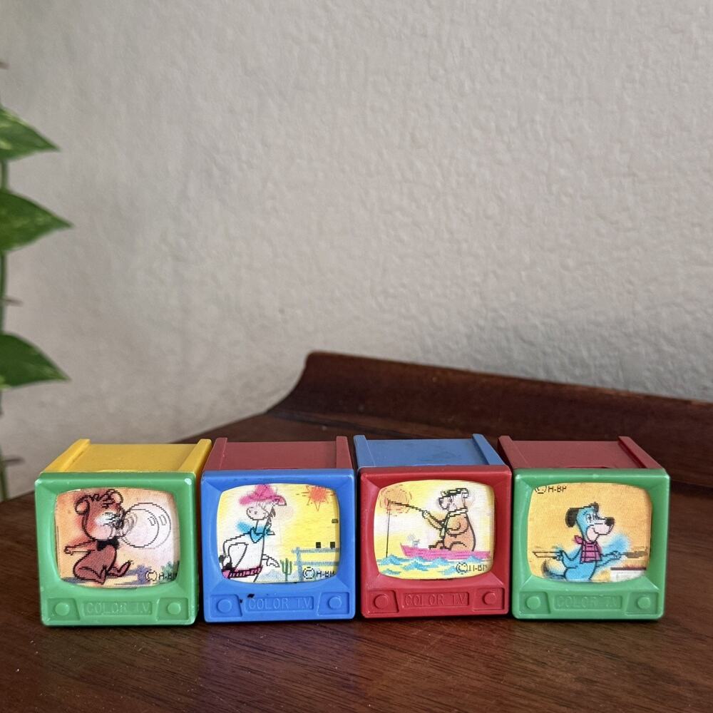 4 Vintage 1960's Kohner Vari-Vue Color TV Blocks Flicker Wiggle Lenticular